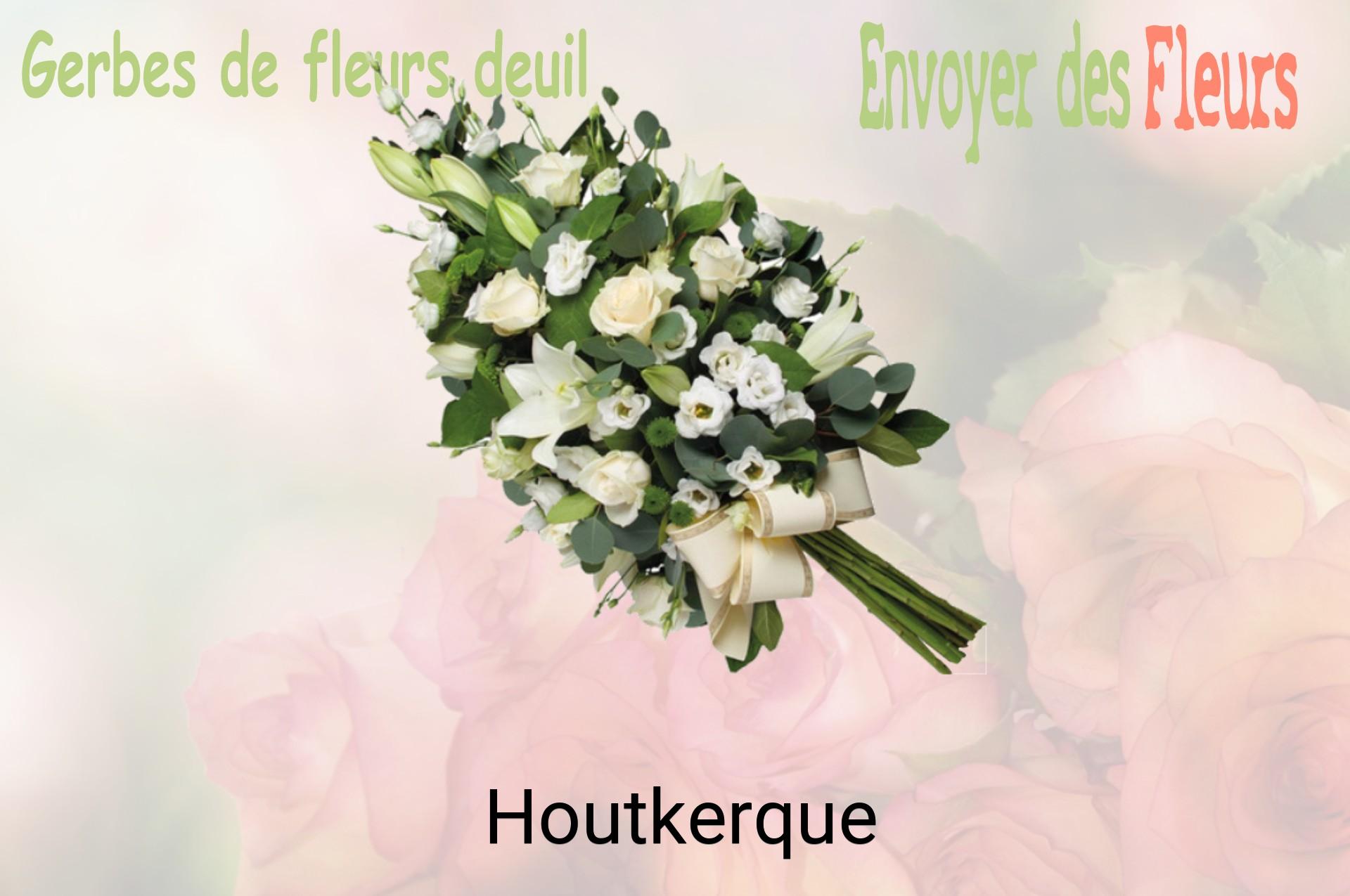 Gerbe de fleurs de deuil livrée à Houtkerque